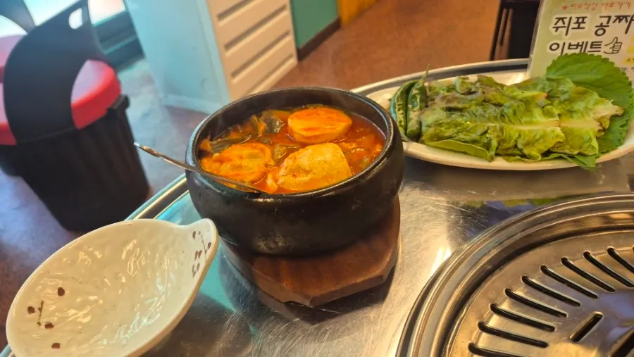 Meat served in a stone bowl