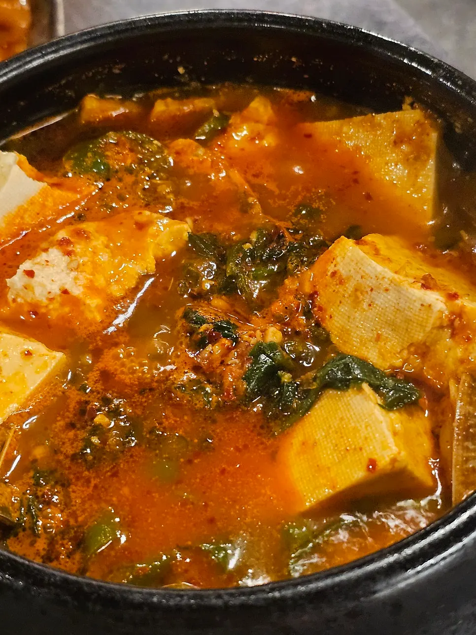 Mrs. Im Soyoung's doenjang jjigae loaded with ingredients