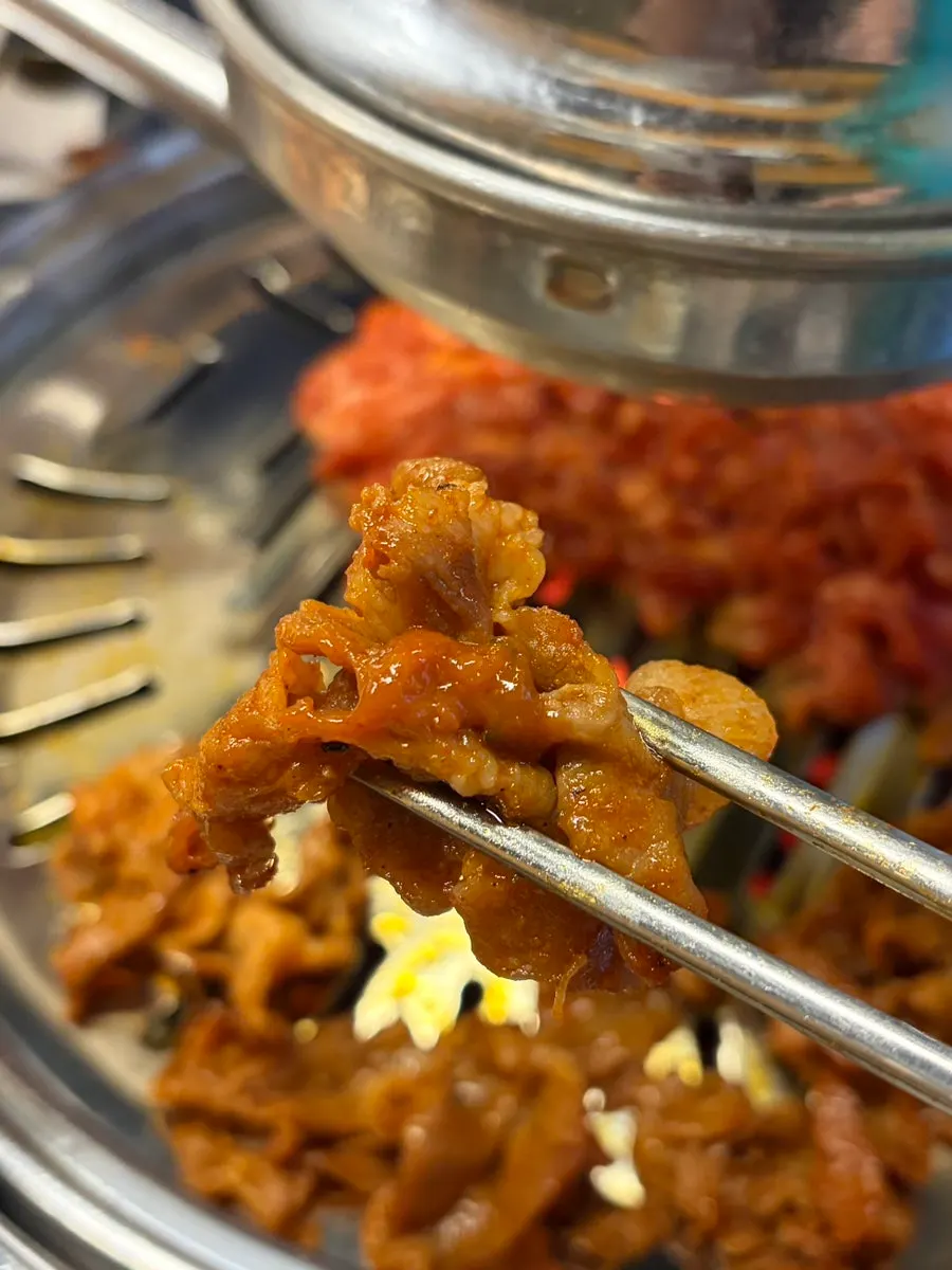 다 익은 고추장 연탄 불고기