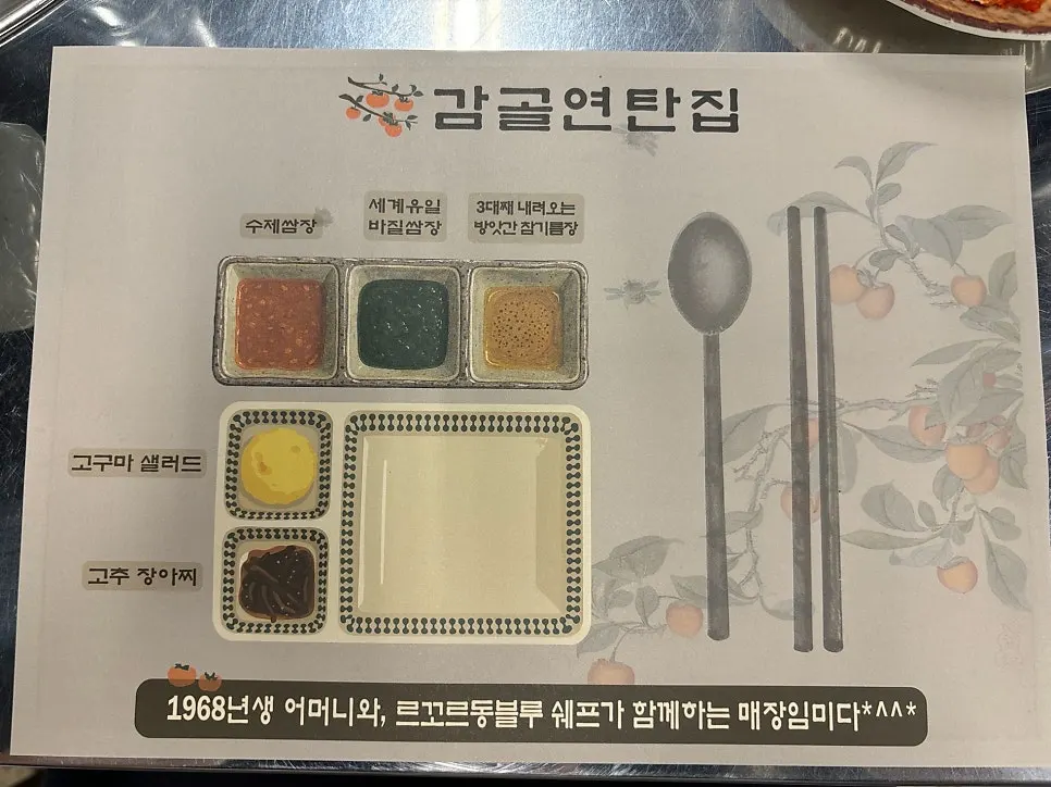 감골연탄집 기본 반찬 상차림