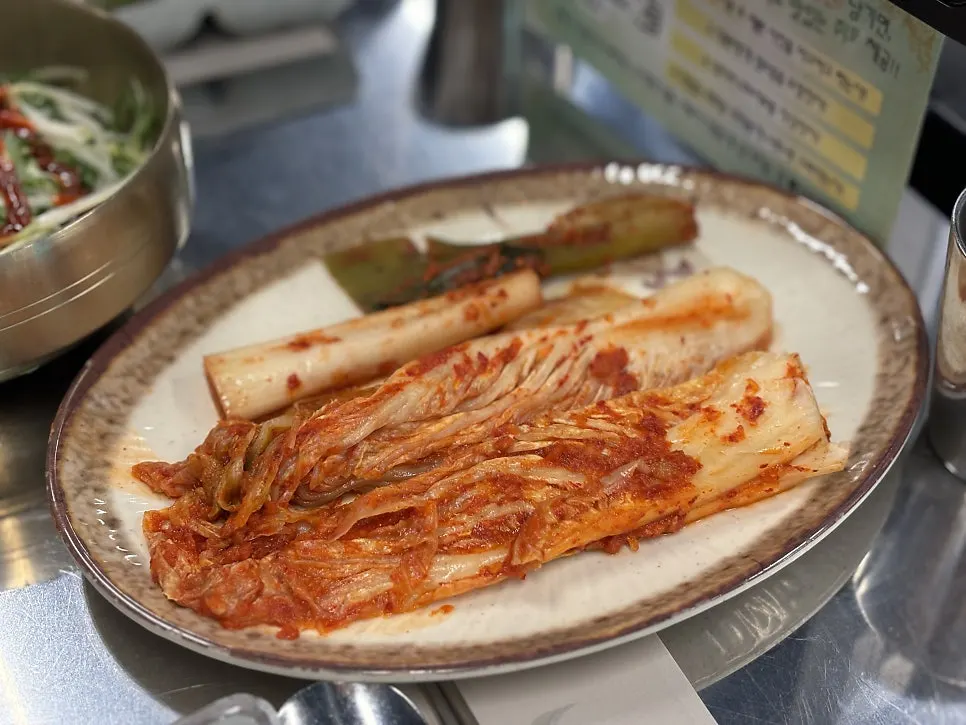 감골연탄집 밑반찬 클로즈업