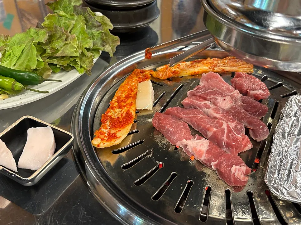 연탄불에 구워지는 줄줄이 특목살