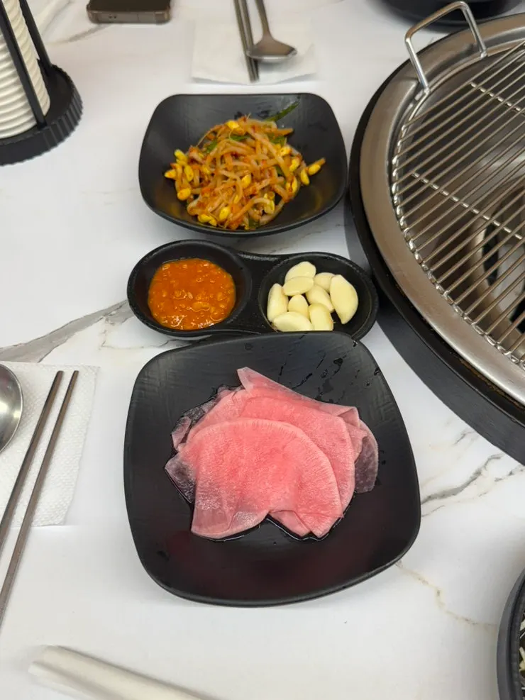Menu also featuring baeksuk and ribs
