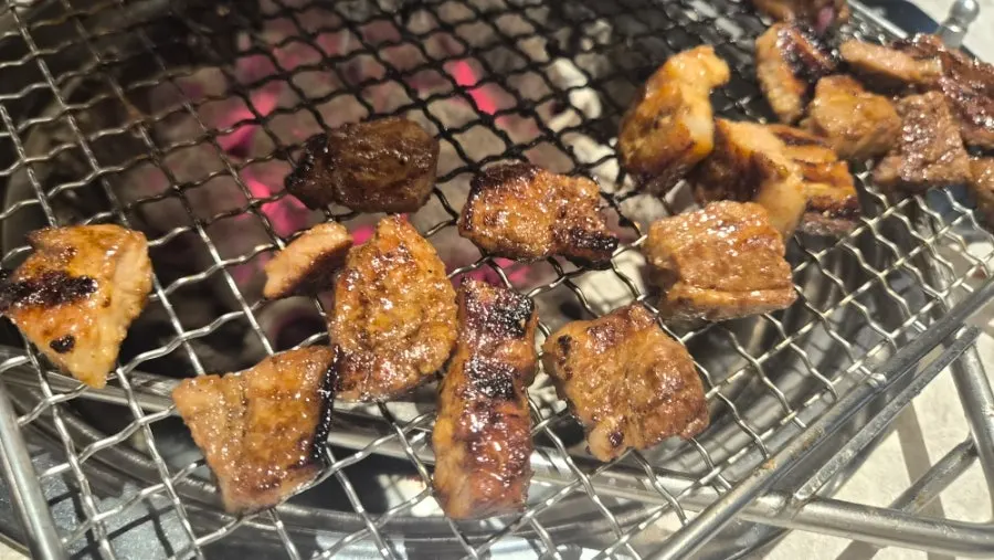 Pork ribs turning golden brown