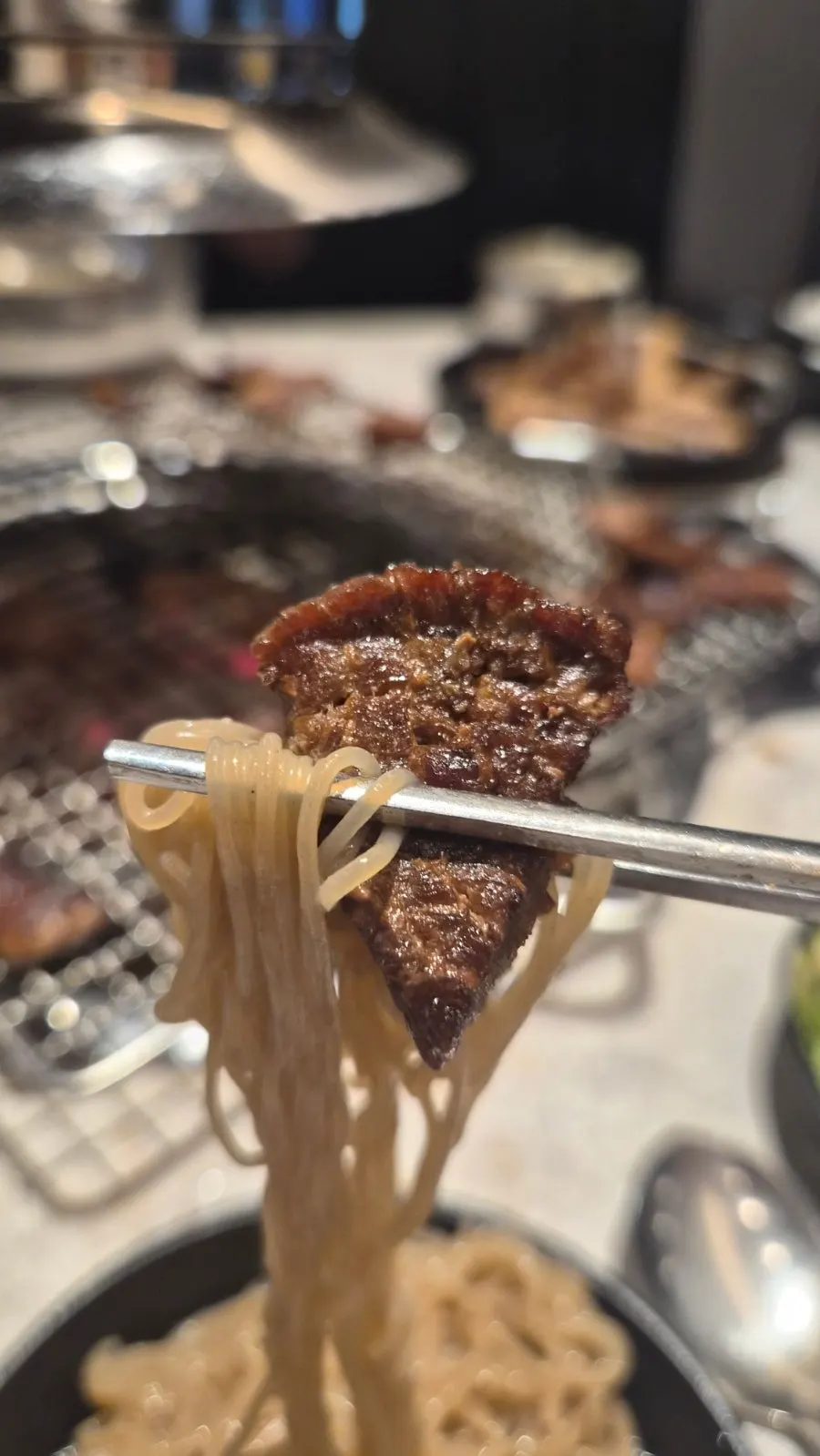Mul-naengmyeon with floating ice shards