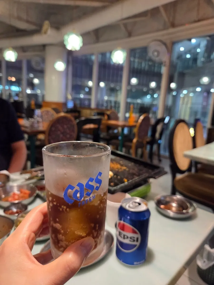 Table at Ganeung Sikdang Magok-naru Station Branch after the meal
