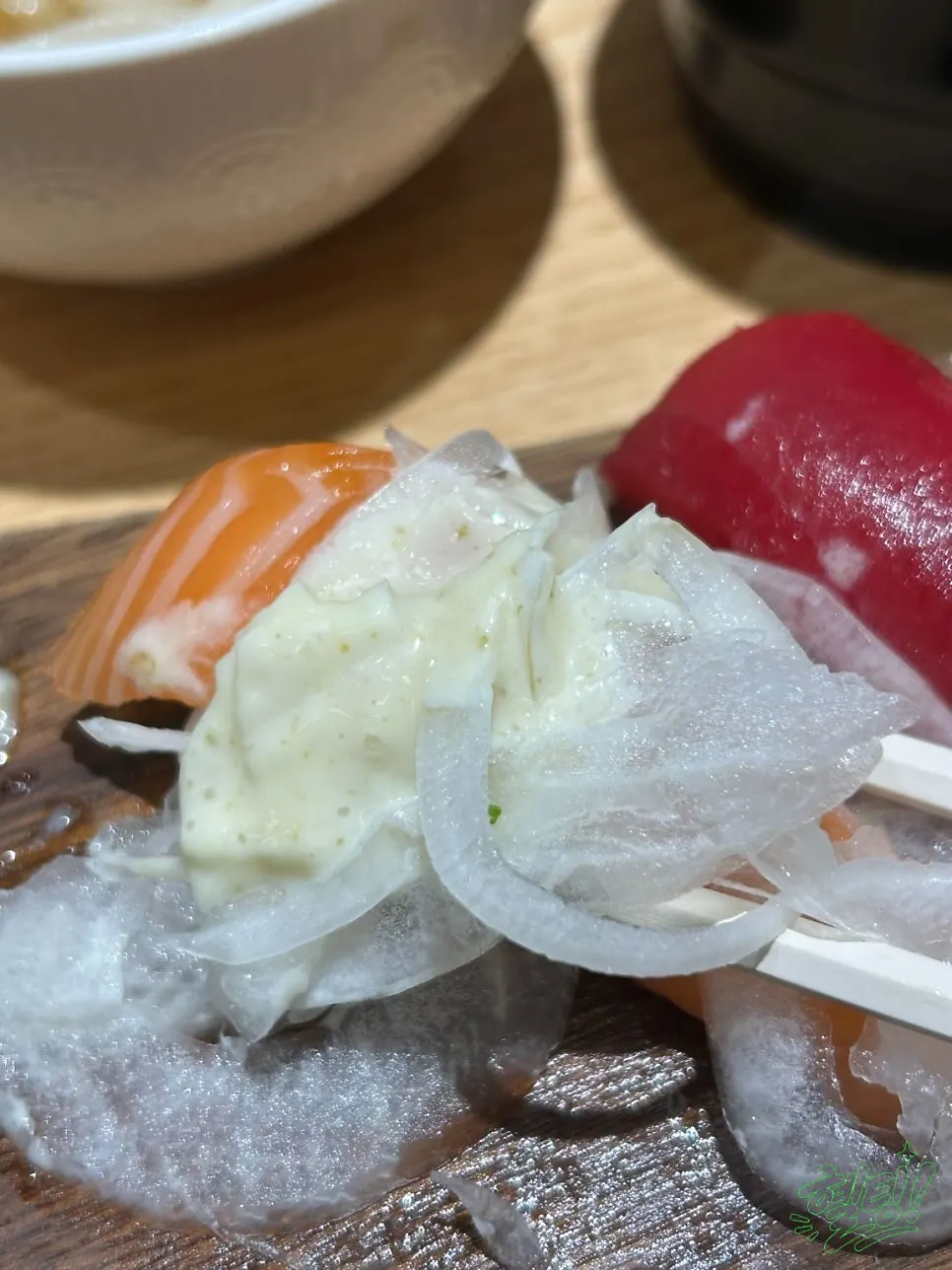 Monkfish liver gunkan sushi