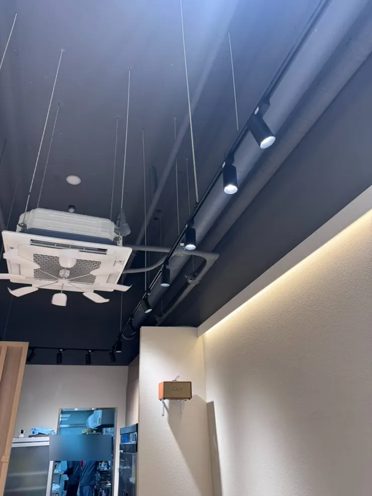 Modern, tidy interior of Ganghan Sushi
