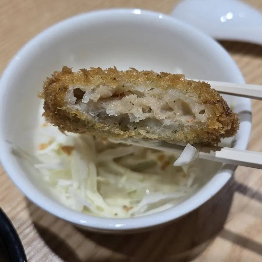 Plate of crispy-outside, soft-inside seafood croquette
