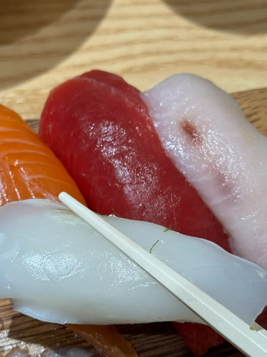 A piece of real bluefin tuna sushi
