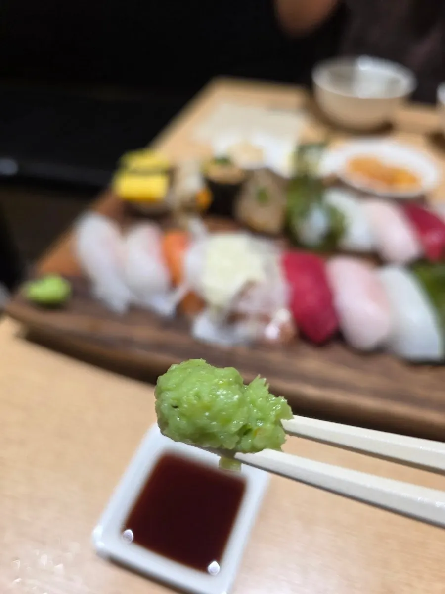 Cold soba served with a side of croquette