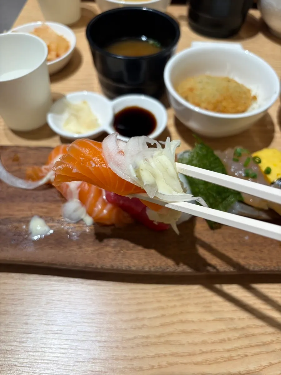 Close-up of a sushi plate
