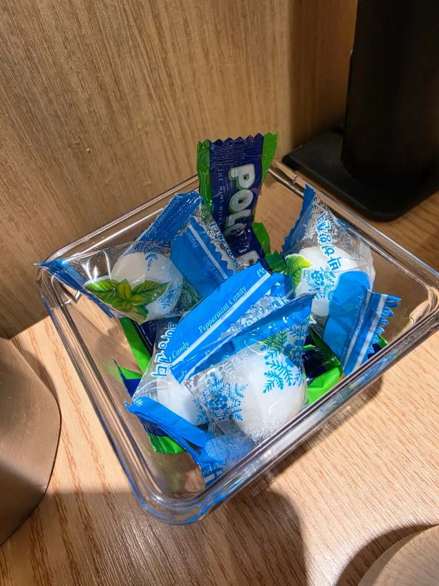 Candy placed on each table