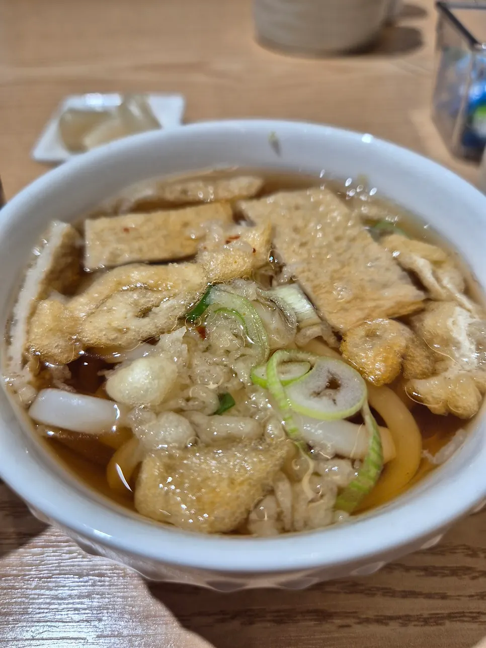 Mini udon served alongside the omakase sushi