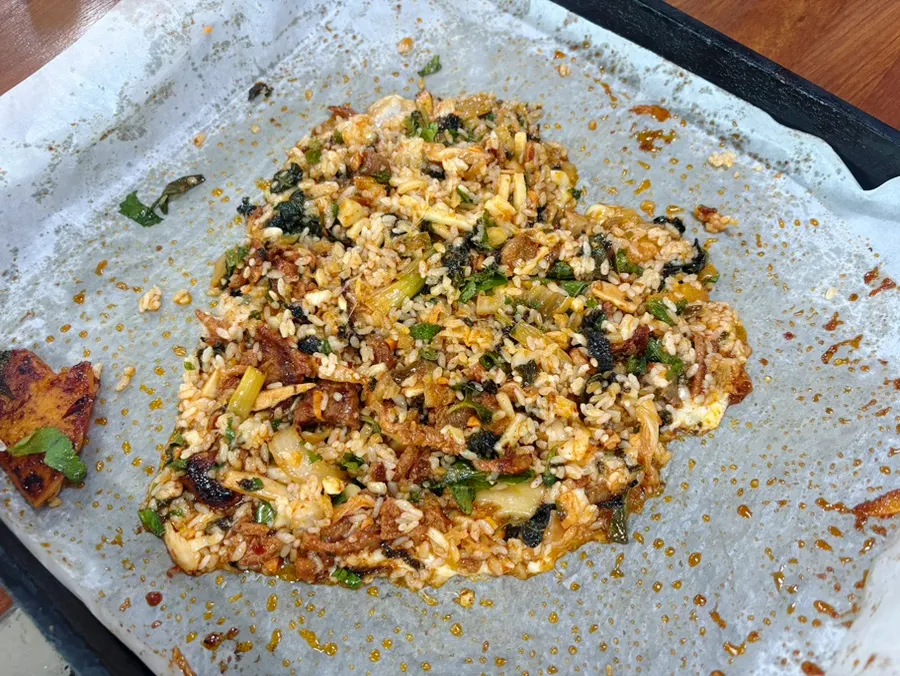 Fried rice with added cheese