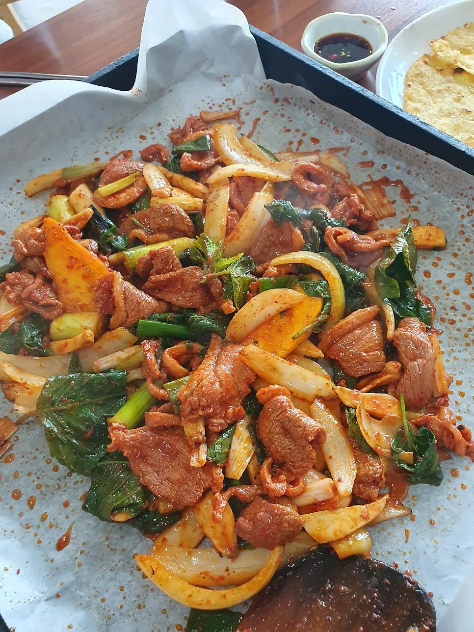 오리주물럭 뒤 볶음밥