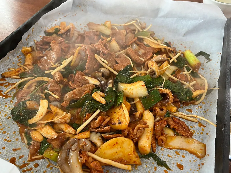 Fried rice made with the remaining sauce