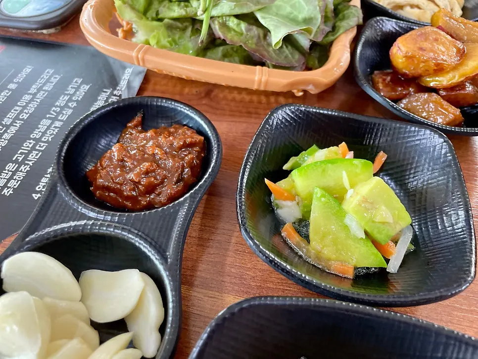 덕오리주물럭 메뉴판