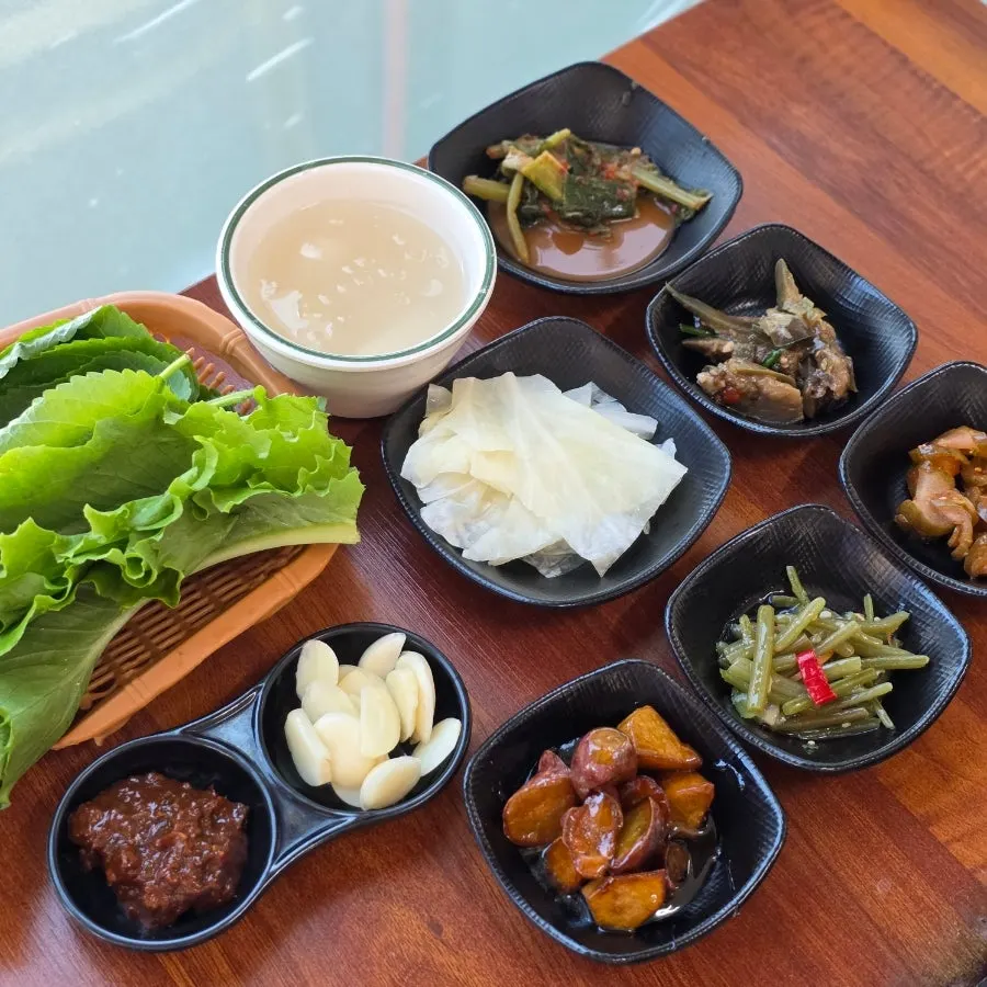 A spread of side dishes made by the owner