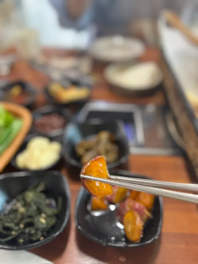 고구마 맛탕과 밑반찬
