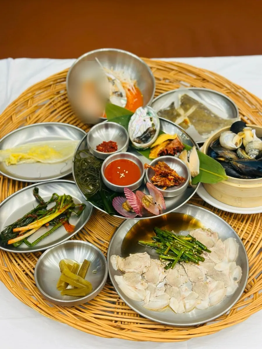 해녀 한상차림 전체 상차림