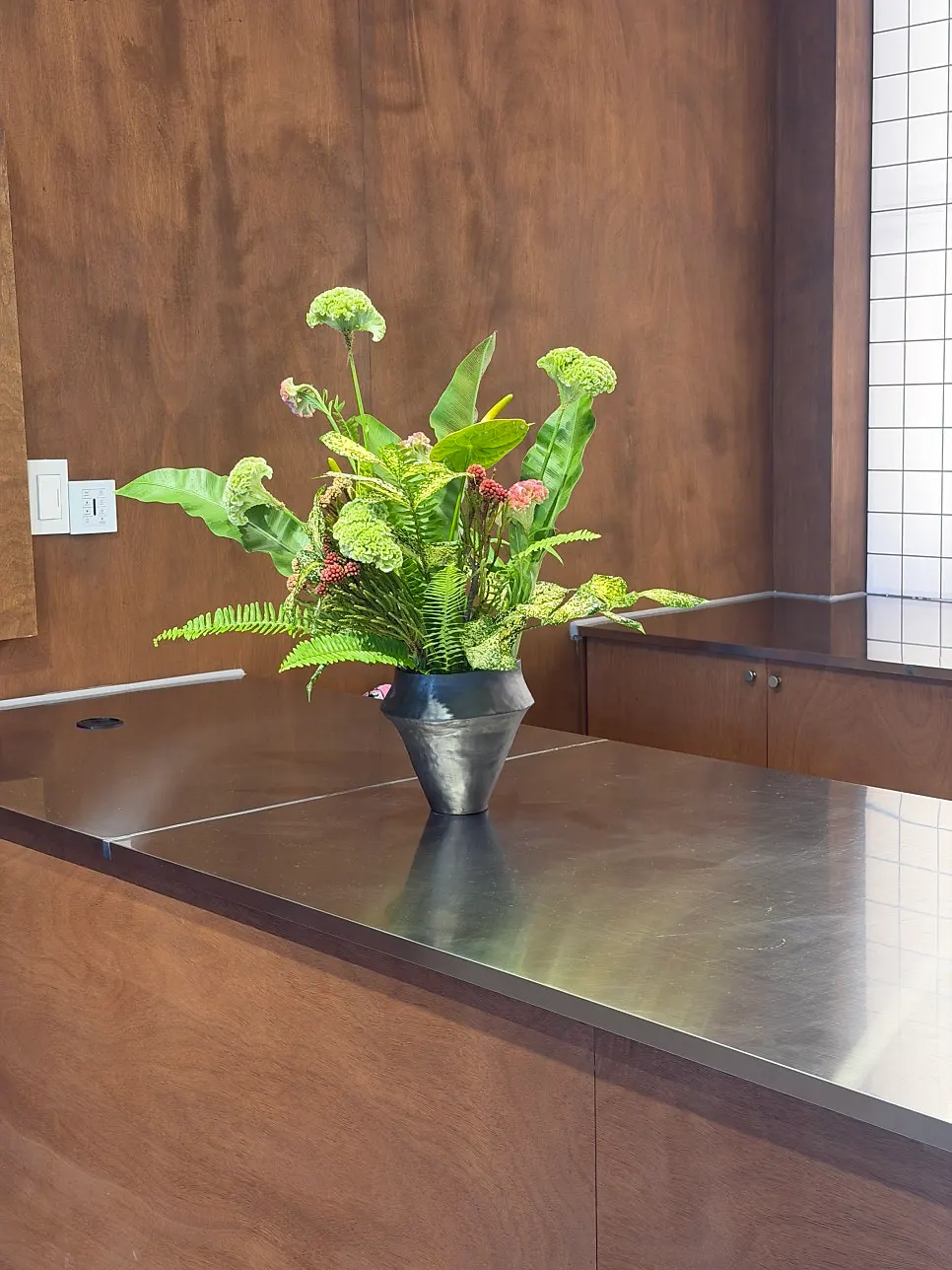 Entrance to the separated single-occupancy restrooms