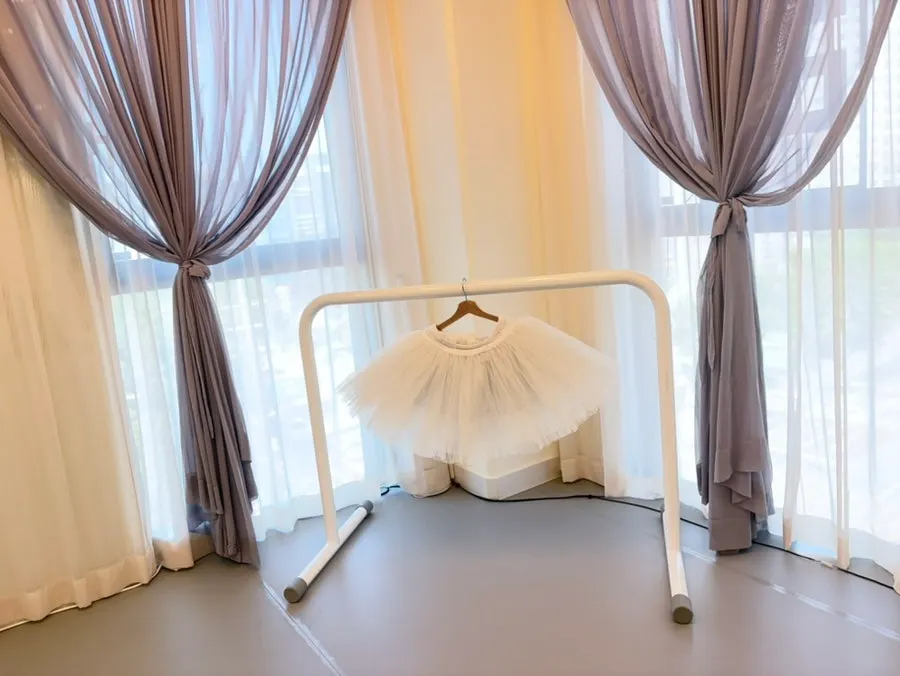 Focusing on fingertips and toes while practicing ballet moves