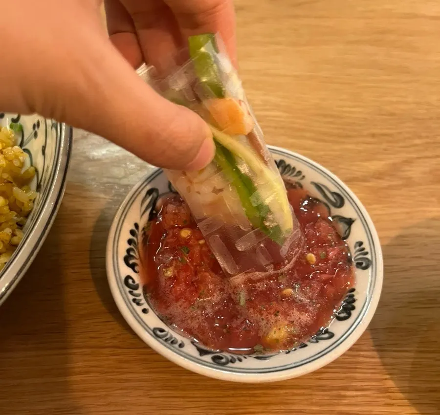 월남쌈처럼 싸 먹는 그린 망고 샐러드