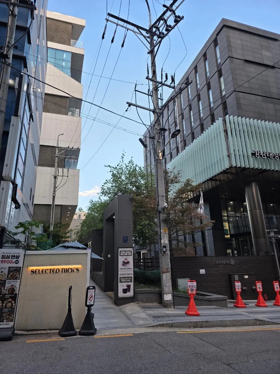 Selected Nicks entrance beside Gangnam Daesung Academy