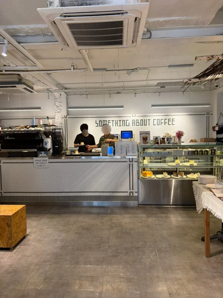 Lively interior of the popular Gangnam café