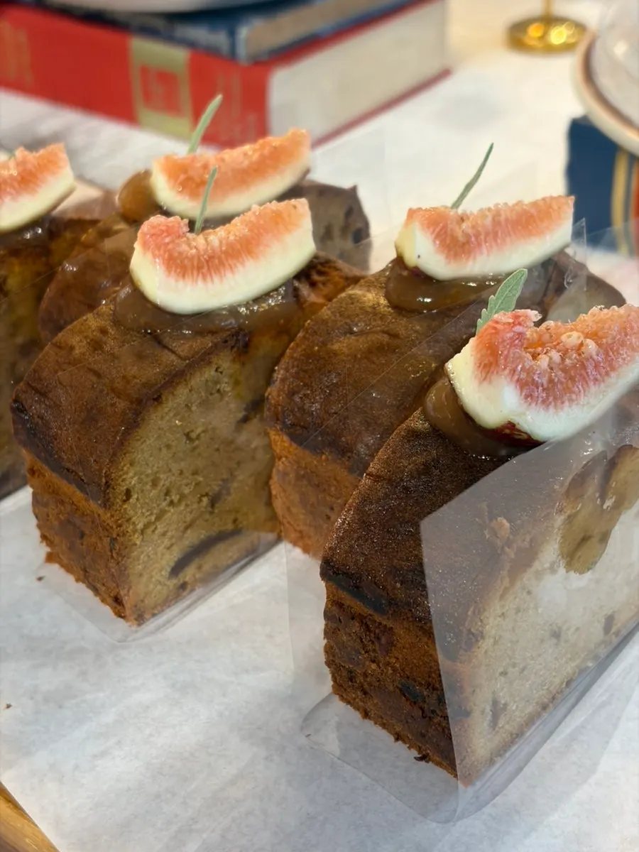 Cream cheese cakes in the refrigerated showcase