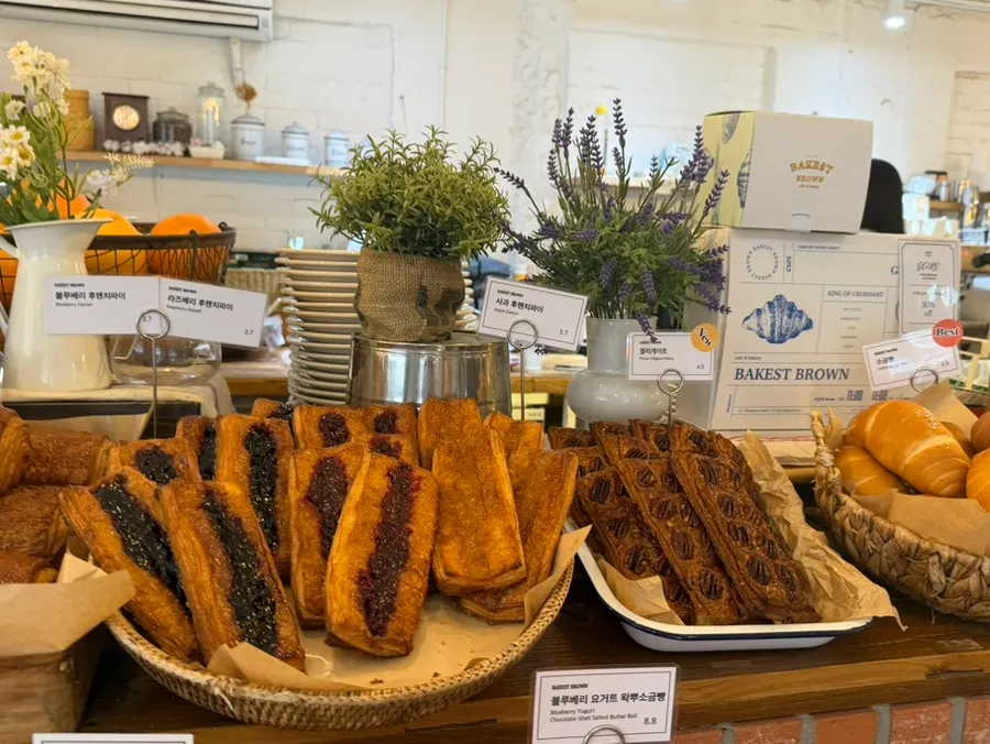 Dessert selection at Bakerist Brown