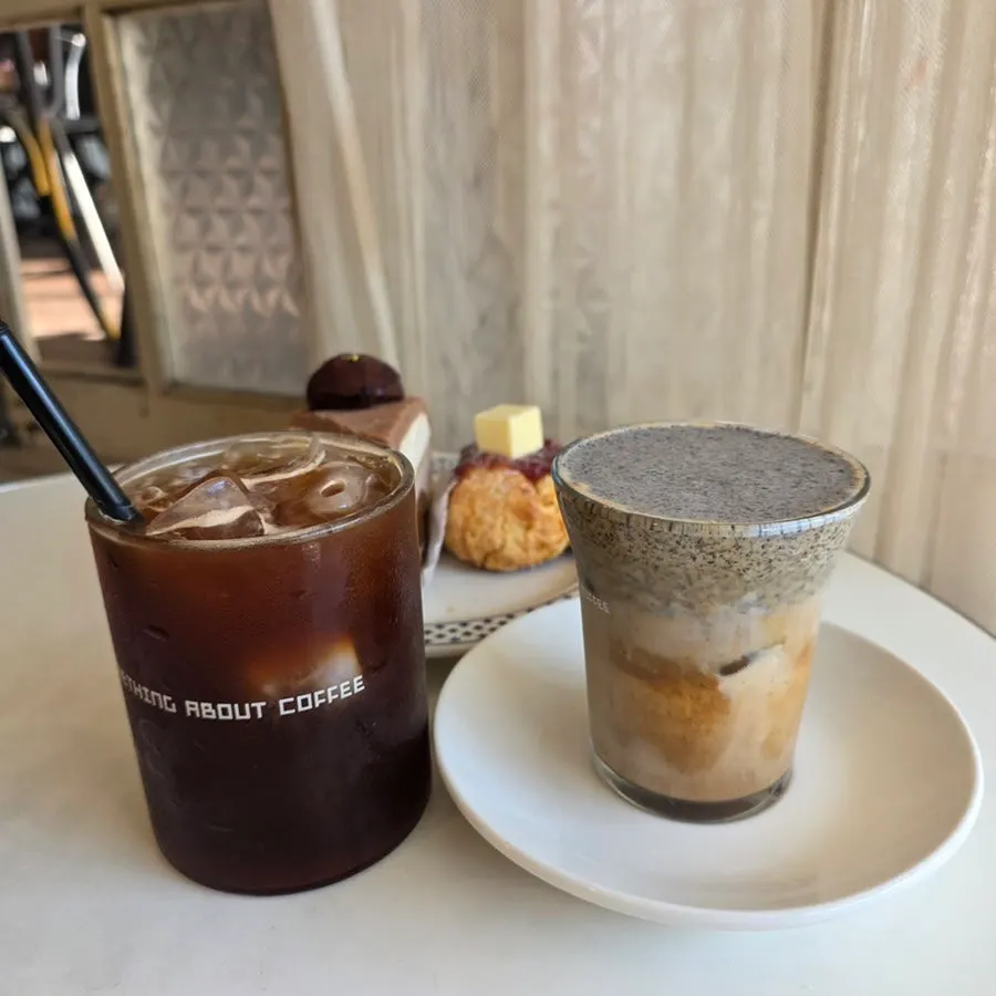Iced Americano filled with ice