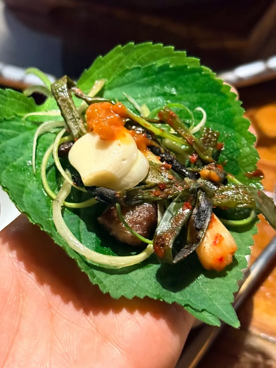 화로에 구운 파김치