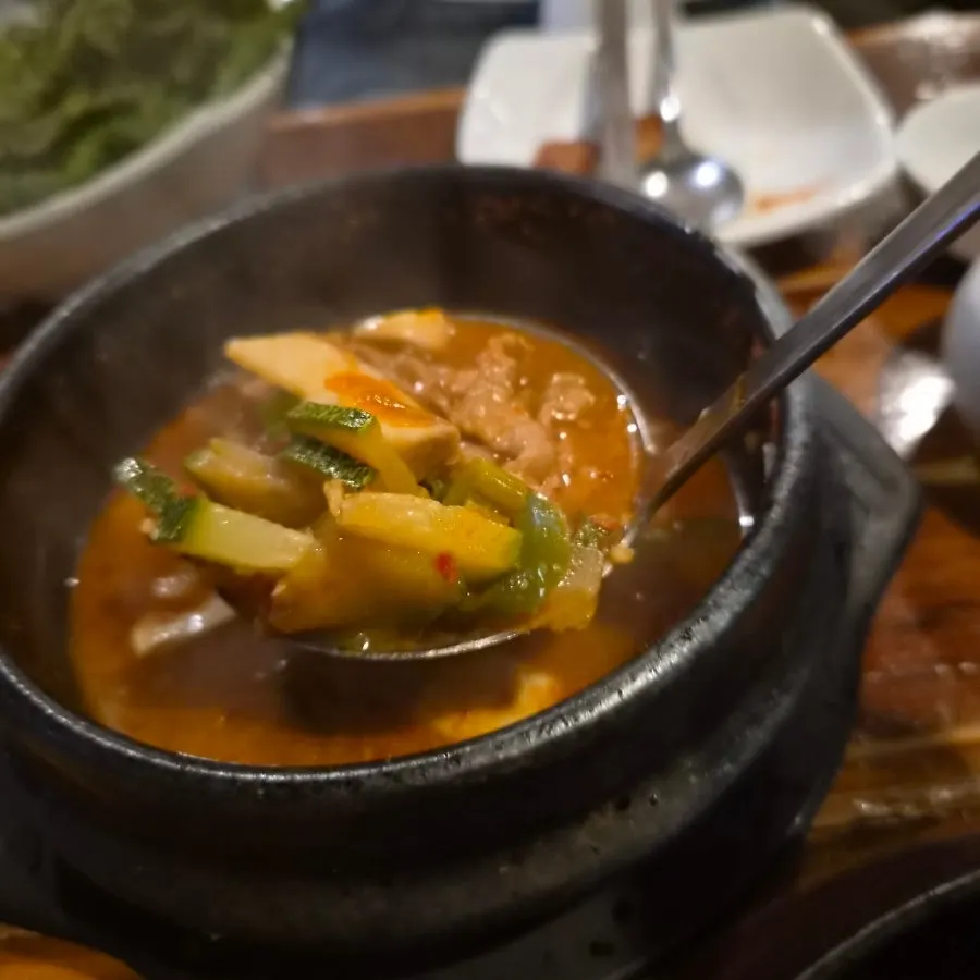 우밥세트에 포함된 차돌된장찌개