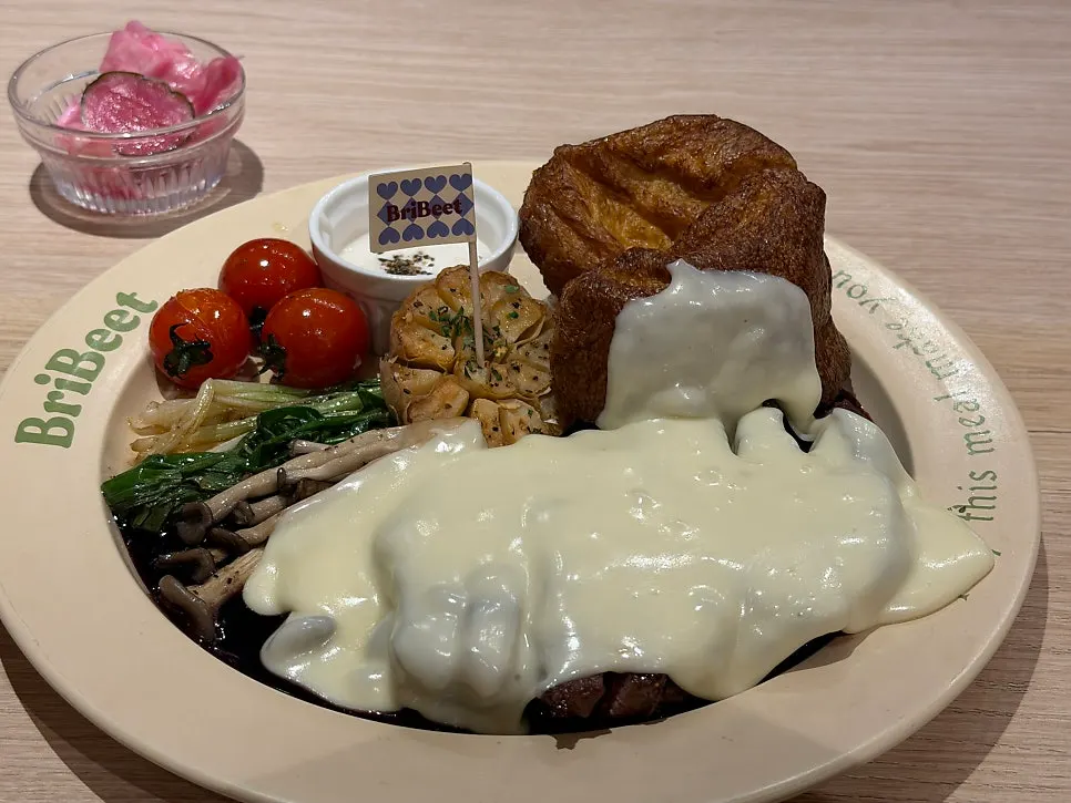 Meal at Brivit enjoyed from a window seat