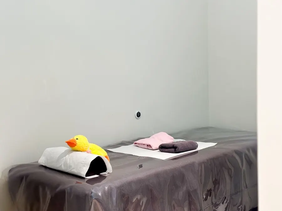 Inside the private waxing room