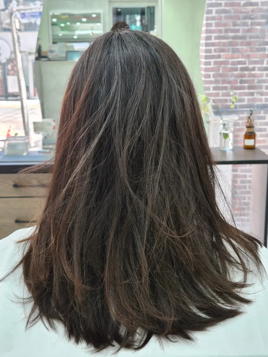 빌드펌 시술 전 처진 머리 상태