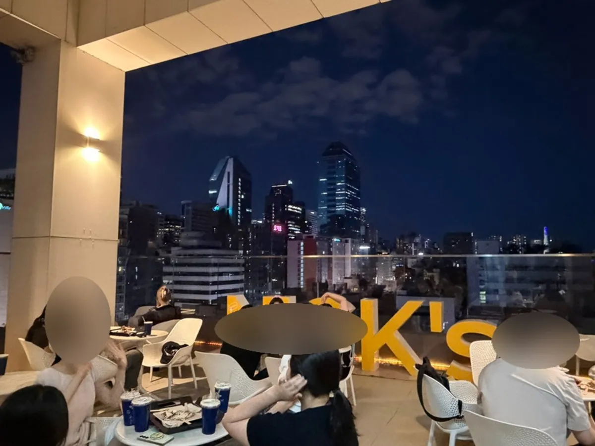 Outdoor rooftop space at Selected Nicks