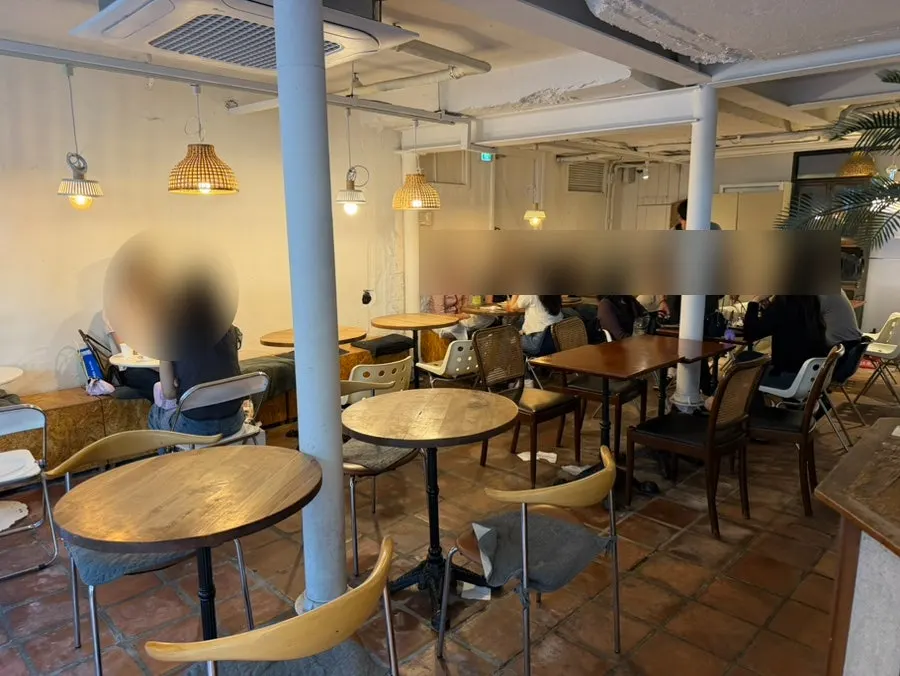Interior of the 1st floor of Something About Coffee
