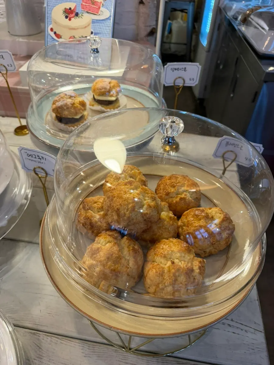 Bread display in front of the 2nd floor counter