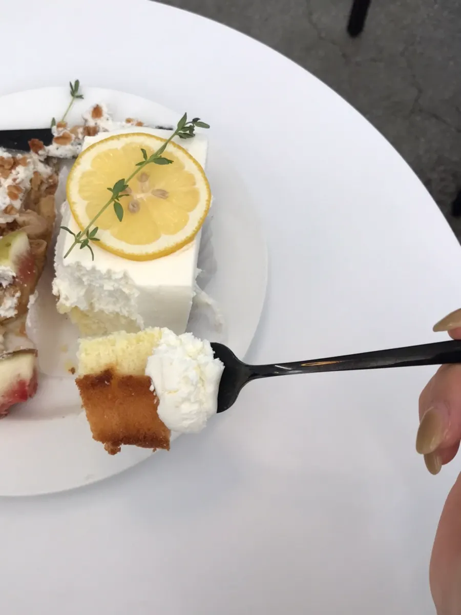 Cross-section of the fig pie with oats inside