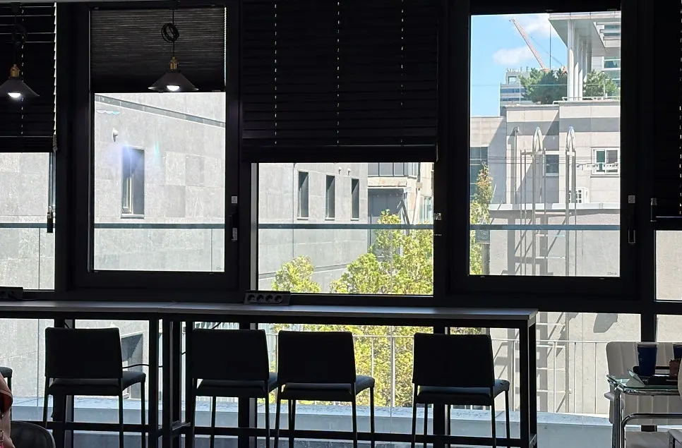 Row of bar seats on the 3rd floor of Selected Nicks