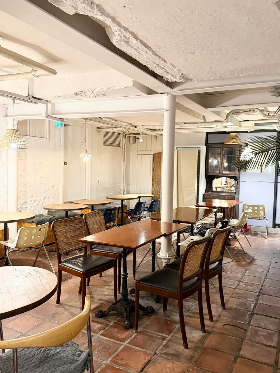 Rooftop outdoor seating at Something About Coffee