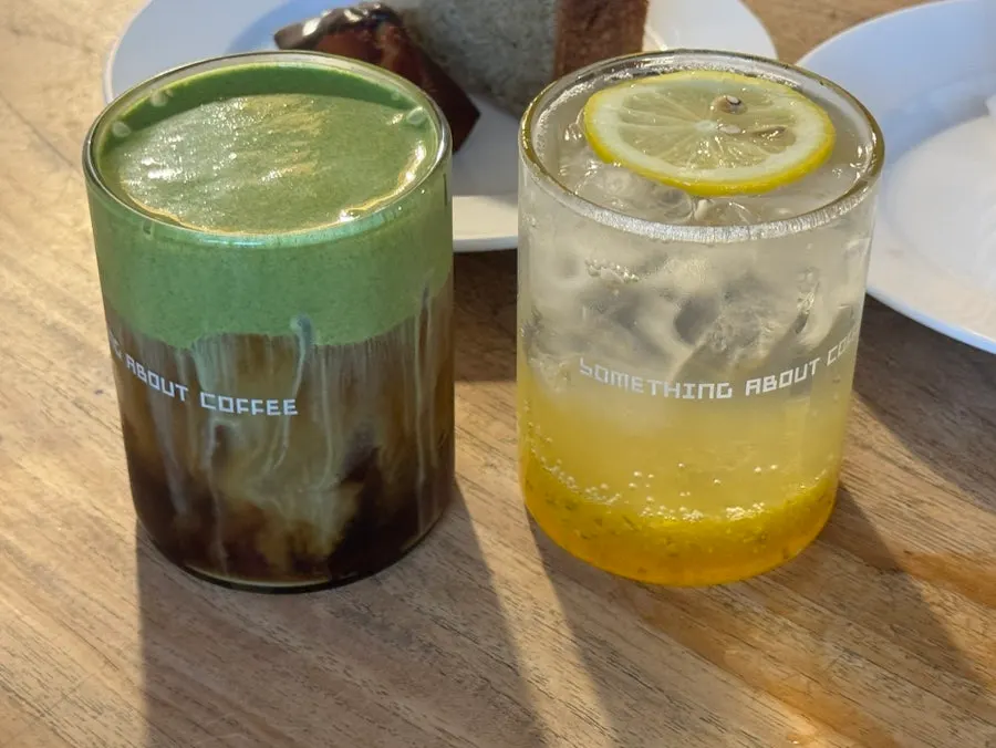 Drinks and desserts set on the table