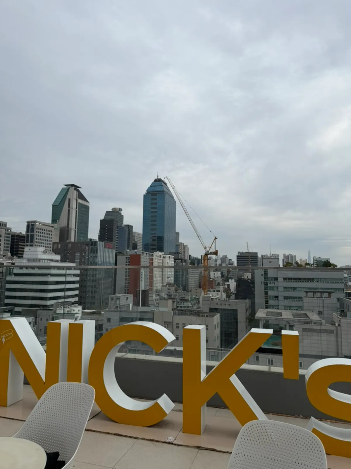 Gangnam Station’s forest of towers seen from the rooftop