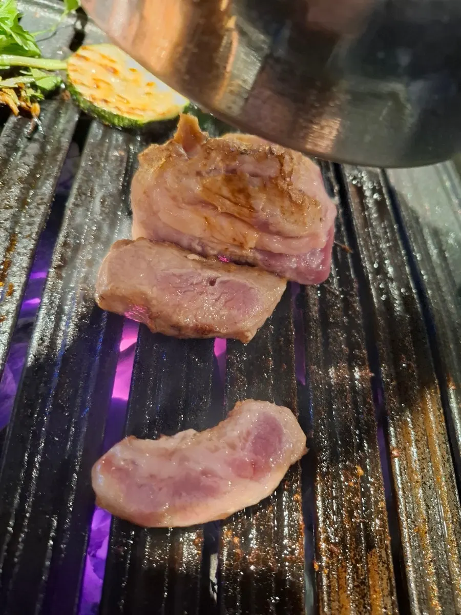 육즙이 도는 항정살 클로즈업