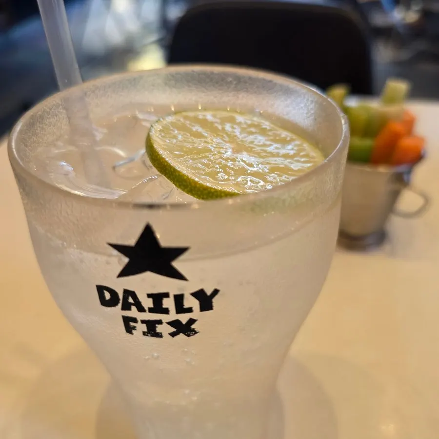 Soda water placed on the table