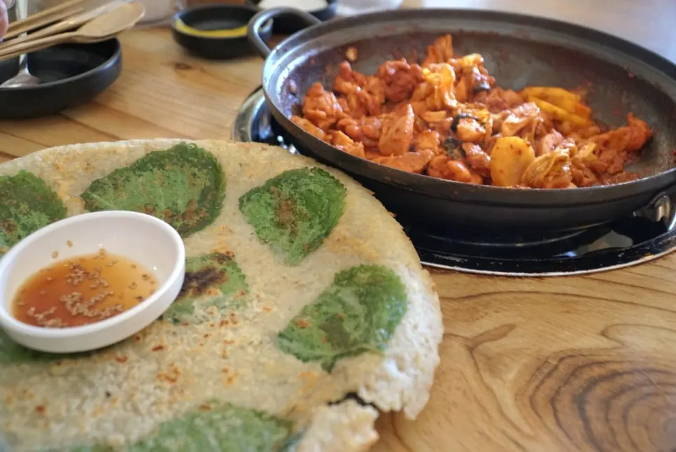 Gamssadak for two served at the table