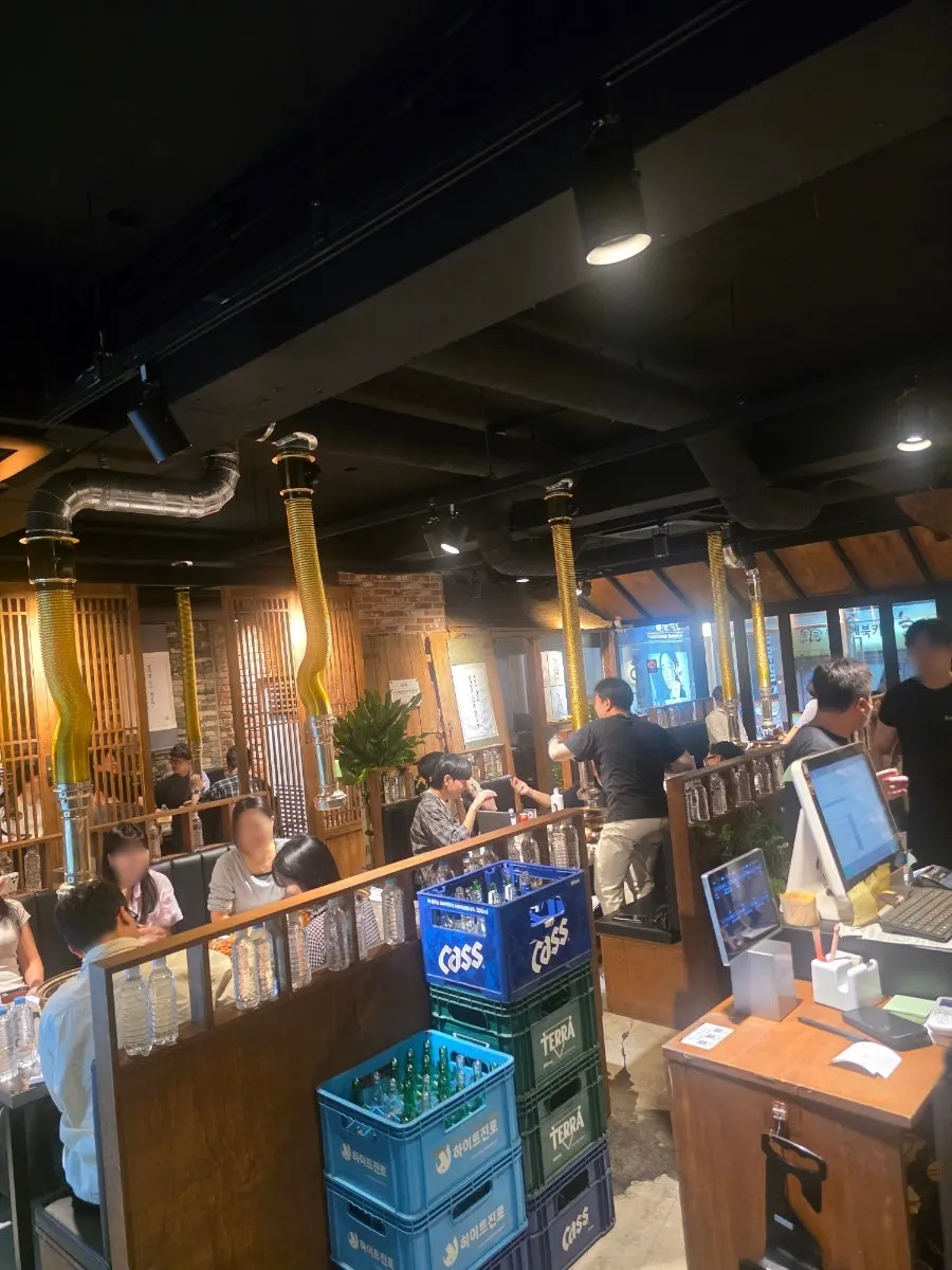 Entrance signage of the Gangnam Station BBQ restaurant